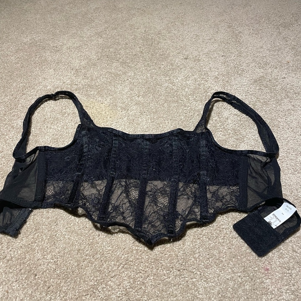 Garage Black Lace Bustier